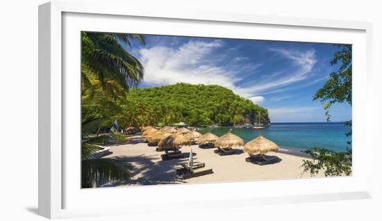 Caribbean, St Lucia, Soufriere, Anse Chastanet, Anse Chastanet Beach-Alan Copson-Framed Photographic Print