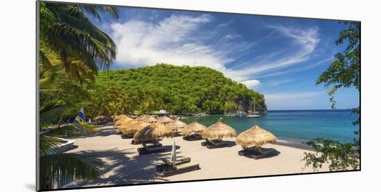 Caribbean, St Lucia, Soufriere, Anse Chastanet, Anse Chastanet Beach-Alan Copson-Mounted Photographic Print