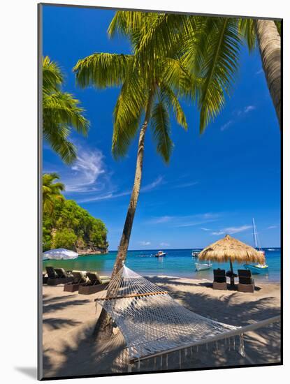 Caribbean, St Lucia, Soufriere, Anse Chastanet, Anse Chastanet Beach-Alan Copson-Mounted Photographic Print