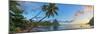 Caribbean, St Lucia, Soufriere, Soufriere Bay, Soufriere Beach and Petit Piton-Alan Copson-Mounted Photographic Print