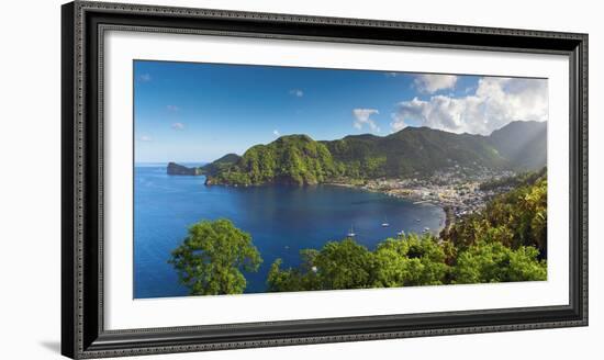 Caribbean, St Lucia, Soufriere, Soufriere Bay-Alan Copson-Framed Photographic Print