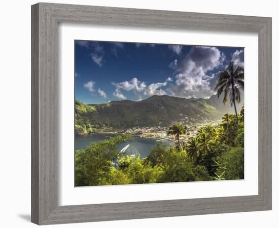 Caribbean, St Lucia, Soufriere, Soufriere Bay-Alan Copson-Framed Photographic Print