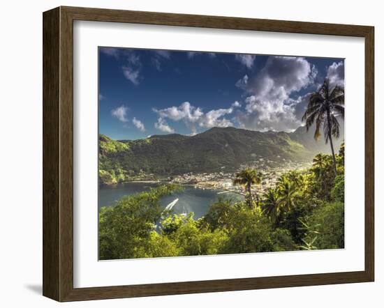 Caribbean, St Lucia, Soufriere, Soufriere Bay-Alan Copson-Framed Photographic Print