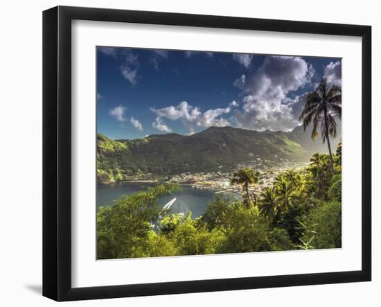 Caribbean, St Lucia, Soufriere, Soufriere Bay-Alan Copson-Framed Photographic Print