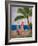 Caribbean Strand with Surf Boards-Martina Bleichner-Framed Art Print