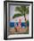 Caribbean Strand with Surf Boards-Martina Bleichner-Framed Art Print