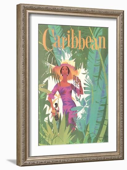 Caribbean Travel Poster-null-Framed Art Print