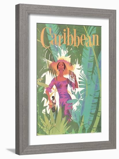 Caribbean Travel Poster-null-Framed Art Print