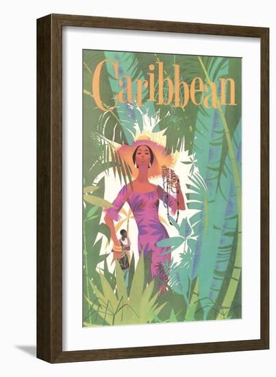 Caribbean Travel Poster-null-Framed Art Print