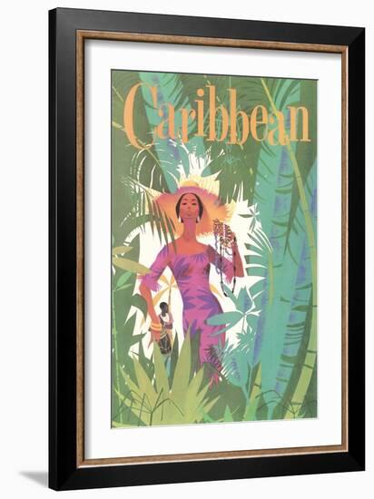 Caribbean Travel Poster-null-Framed Art Print