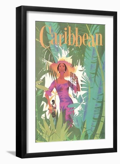 Caribbean Travel Poster-null-Framed Art Print