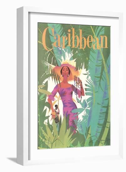 Caribbean Travel Poster-null-Framed Art Print