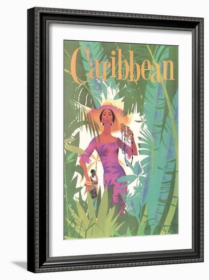 Caribbean Travel Poster-null-Framed Art Print