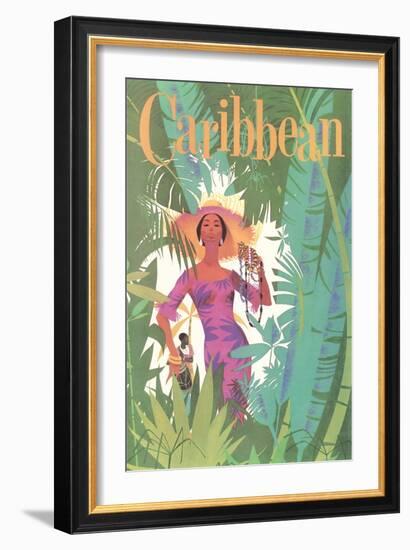 Caribbean Travel Poster-null-Framed Art Print