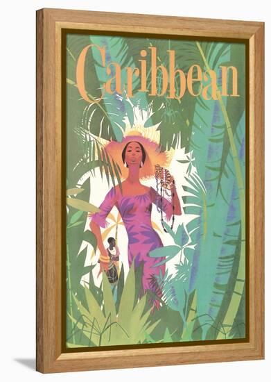 Caribbean Travel Poster-null-Framed Stretched Canvas