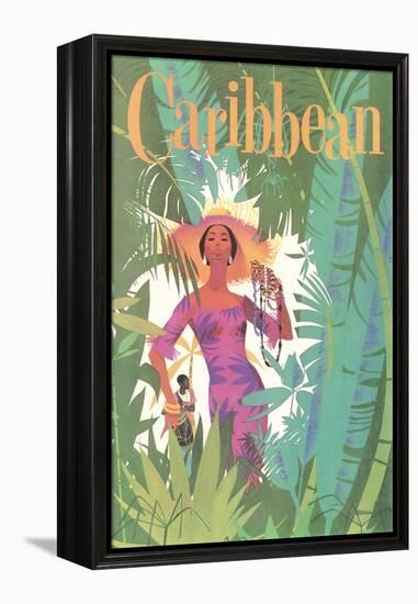 Caribbean Travel Poster-null-Framed Stretched Canvas