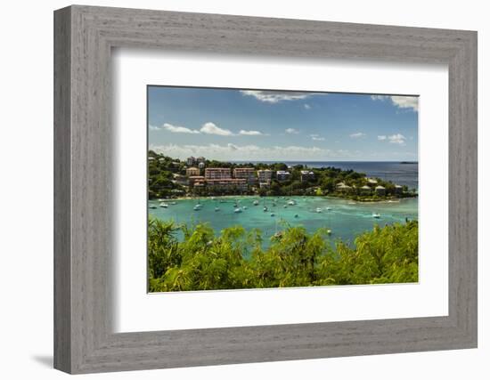 Caribbean, USA Virgin Islands, St. John. Scenic of Cruz Bay-Jaynes Gallery-Framed Photographic Print