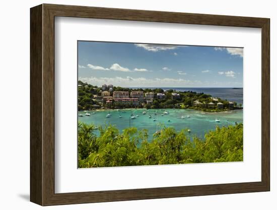 Caribbean, USA Virgin Islands, St. John. Scenic of Cruz Bay-Jaynes Gallery-Framed Photographic Print