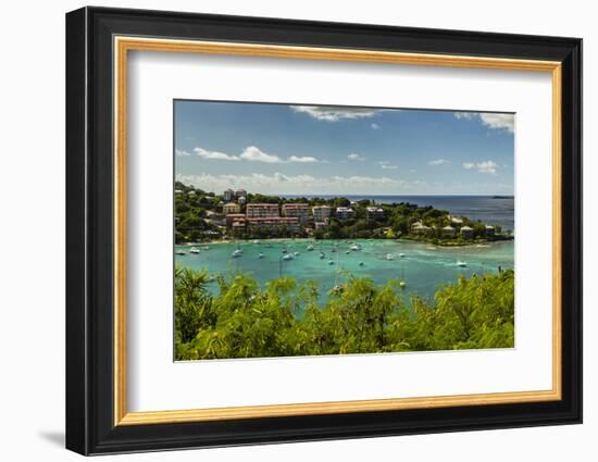 Caribbean, USA Virgin Islands, St. John. Scenic of Cruz Bay-Jaynes Gallery-Framed Photographic Print
