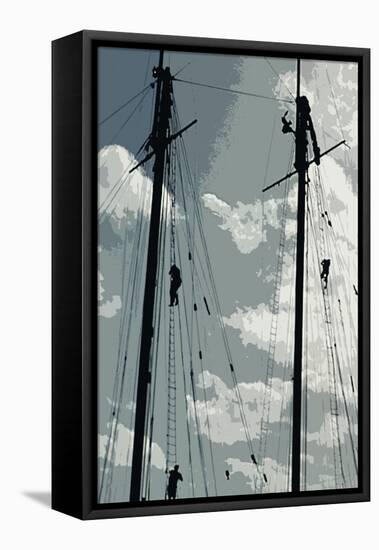 Caribbean Vessel IV-Carolyn Longley-Framed Premier Image Canvas