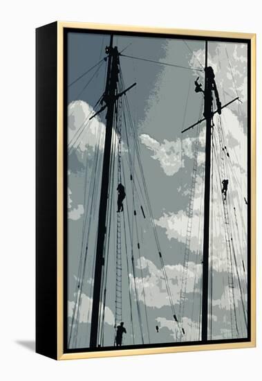 Caribbean Vessel IV-Carolyn Longley-Framed Premier Image Canvas