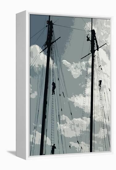 Caribbean Vessel IV-Carolyn Longley-Framed Premier Image Canvas