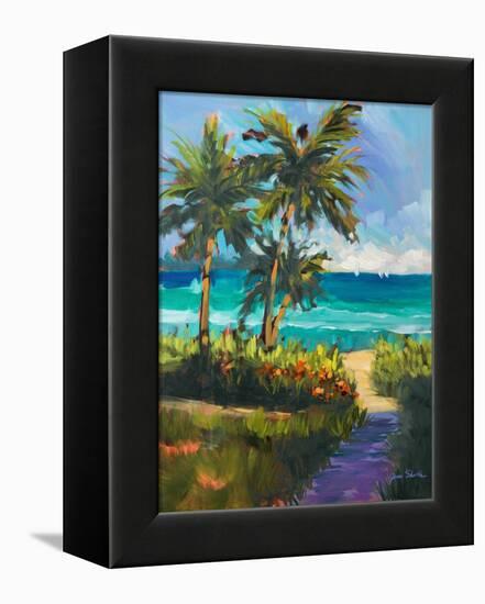 Caribbean View II-Jane Slivka-Framed Stretched Canvas