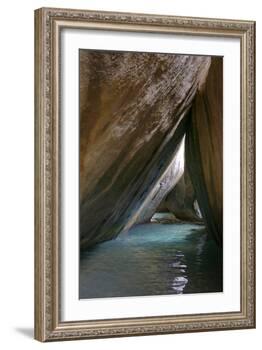 Caribbean, Virgin Gorda. Passageway Through Giant Boulders. the Baths-Kevin Oke-Framed Photographic Print