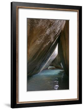 Caribbean, Virgin Gorda. Passageway Through Giant Boulders. the Baths-Kevin Oke-Framed Photographic Print