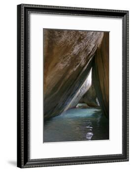 Caribbean, Virgin Gorda. Passageway Through Giant Boulders. the Baths-Kevin Oke-Framed Photographic Print