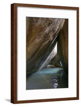 Caribbean, Virgin Gorda. Passageway Through Giant Boulders. the Baths-Kevin Oke-Framed Photographic Print