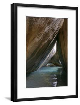 Caribbean, Virgin Gorda. Passageway Through Giant Boulders. the Baths-Kevin Oke-Framed Photographic Print
