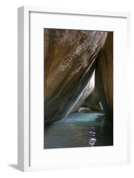 Caribbean, Virgin Gorda. Passageway Through Giant Boulders. the Baths-Kevin Oke-Framed Photographic Print