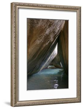 Caribbean, Virgin Gorda. Passageway Through Giant Boulders. the Baths-Kevin Oke-Framed Photographic Print