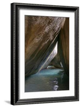 Caribbean, Virgin Gorda. Passageway Through Giant Boulders. the Baths-Kevin Oke-Framed Photographic Print