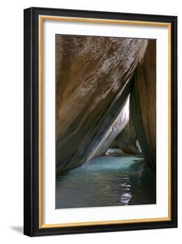 Caribbean, Virgin Gorda. Passageway Through Giant Boulders. the Baths-Kevin Oke-Framed Photographic Print
