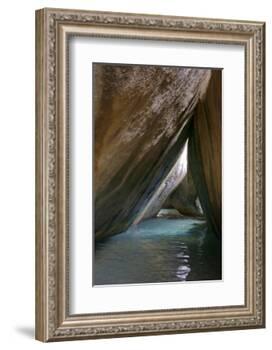 Caribbean, Virgin Gorda. Passageway Through Giant Boulders. the Baths-Kevin Oke-Framed Photographic Print
