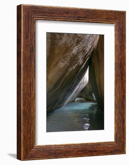 Caribbean, Virgin Gorda. Passageway Through Giant Boulders. the Baths-Kevin Oke-Framed Photographic Print