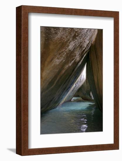 Caribbean, Virgin Gorda. Passageway Through Giant Boulders. the Baths-Kevin Oke-Framed Photographic Print