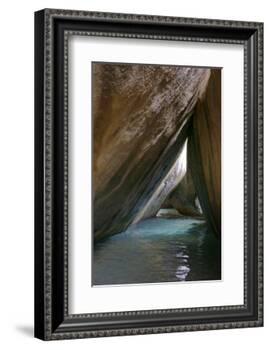Caribbean, Virgin Gorda. Passageway Through Giant Boulders. the Baths-Kevin Oke-Framed Photographic Print