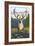 Caribou and Forest-Lantern Press-Framed Art Print