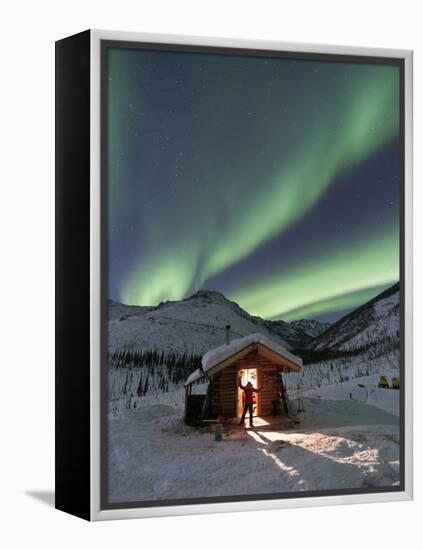 Caribou Bluff Cabin, White Mountain National Recreation Area, Alaska, USA-Hugh Rose-Framed Premier Image Canvas