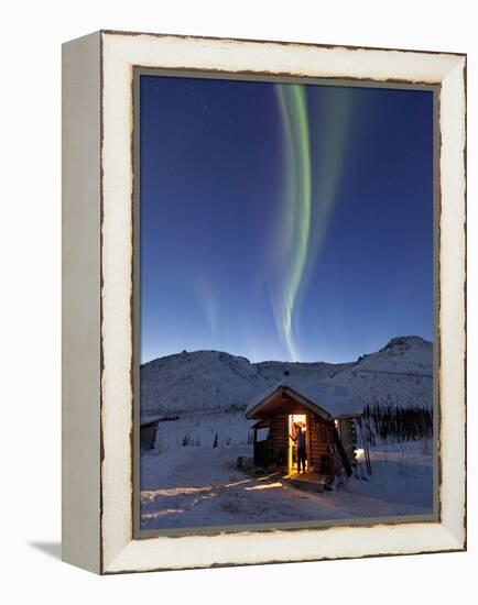 Caribou Bluff Cabin, White Mountain National Recreation Area, Alaska, USA-Hugh Rose-Framed Premier Image Canvas