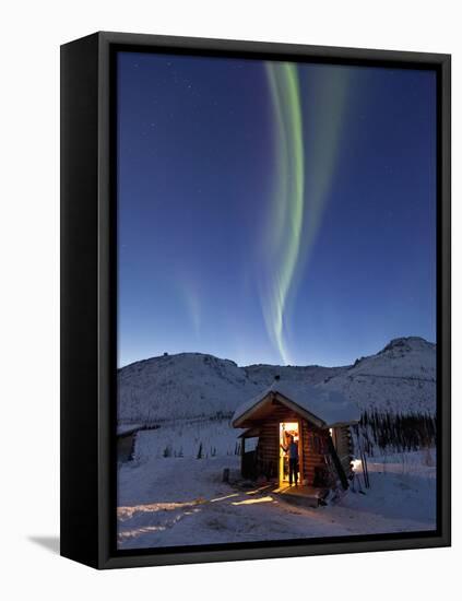 Caribou Bluff Cabin, White Mountain National Recreation Area, Alaska, USA-Hugh Rose-Framed Premier Image Canvas