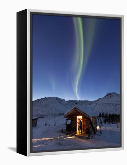 Caribou Bluff Cabin, White Mountain National Recreation Area, Alaska, USA-Hugh Rose-Framed Premier Image Canvas