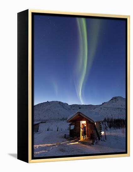 Caribou Bluff Cabin, White Mountain National Recreation Area, Alaska, USA-Hugh Rose-Framed Premier Image Canvas