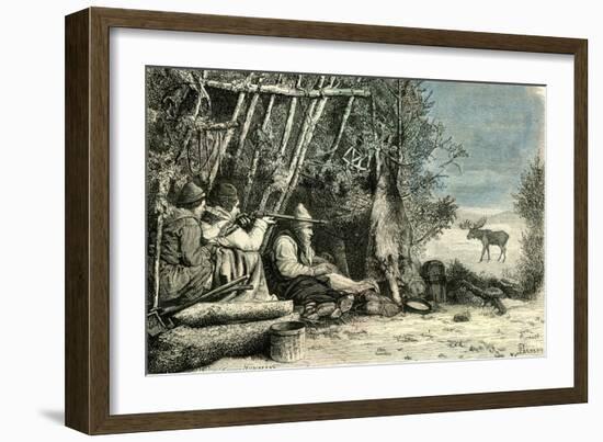 Caribou Hunt Canada 19th Century-null-Framed Giclee Print