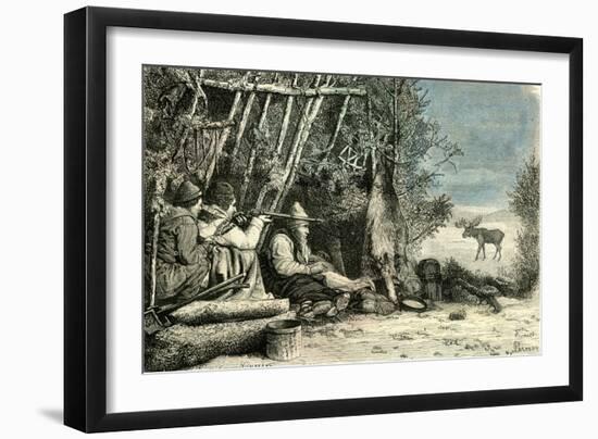 Caribou Hunt Canada 19th Century-null-Framed Giclee Print