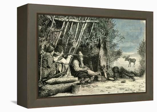 Caribou Hunt Canada 19th Century-null-Framed Premier Image Canvas