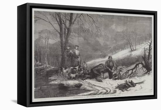Caribou-Hunting in New Brunswick, In at the Death-null-Framed Premier Image Canvas